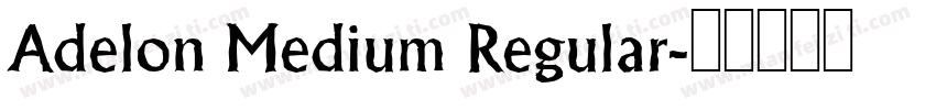 Adelon Medium Regular字体转换